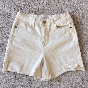 Judy Blue Sweet As Honey High‎ Rise Shorts Size Medium Off White